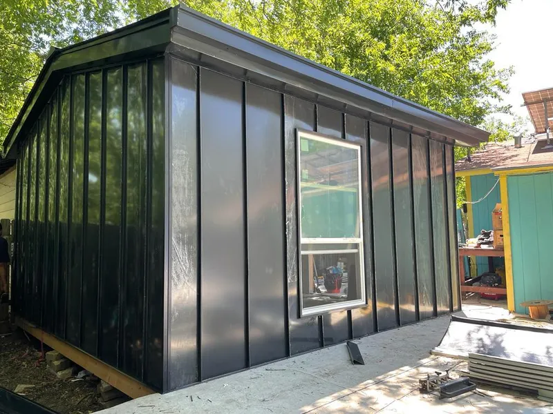 Black standing seam metal wall panels for Metal Roof Installation in Shreveport